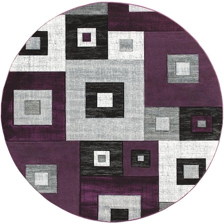 United Weavers Of America 7 ft. 10 in. Bristol Cicero Plum Round Rug 2050 10282 88R
